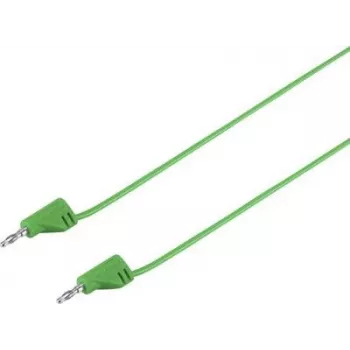 VOLTCRAFT Ļoti elastīgs mērīšanas vads 2 mm lamelas kontaktdakša uz 2 mm lamelas kontaktdakšu, 0,6 m, zaļš, 2,2 A, MSB-200 (VC-8557715)