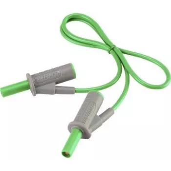 VOLTCRAFT Ļoti elastīgs drošības mērīšanas vads [4 mm lamelas spraudnis - 4 mm lamelas spraudnis] 0,5 m zaļš MSB-501 10 A (VC-8063525)