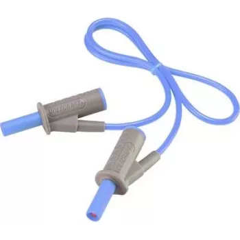 VOLTCRAFT Ļoti elastīgs drošības mērīšanas vads [4 mm lamelas spraudnis - 4 mm lamelas spraudnis] 0,5 m Zils MSB-501 10 A (VC-8063410)