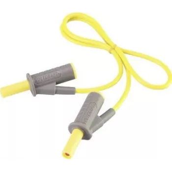 VOLTCRAFT Ļoti elastīgs drošības mērīšanas vads 4 mm lamelas spraudnis uz 4 mm lamelas spraudni 0,5 m dzeltens MSB-501 10 A VC-8063450