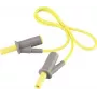 VOLTCRAFT Ļoti elastīgs drošības mērīšanas vads 4 mm lamelas spraudnis uz 4 mm lamelas spraudni 0,5 m dzeltens MSB-501 10 A VC-8063450