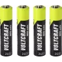 VOLTCRAFT Micro (AAA) NiMH akumulatoru baterijas 800 mAh 1,2 V gatavas lietošanai, 4 gab. iepakojums (VC-17275415)