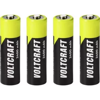 VOLTCRAFT Mignon AA NiMH akumulatoru baterijas 2400 mAh 1,2 V gatavas lietošanai, 4 gab. VC-17275455