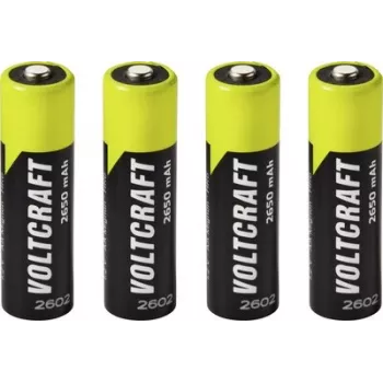 VOLTCRAFT Mignon AA NiMH akumulatoru baterijas 2650 mAh 1,2 V, gatavas lietošanai, 4 gab. VC-17275465