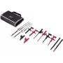 VOLTCRAFT MLSet-100 mērījumu vadu komplekts ar 4 mm savienojamiem banānu spraudņiem, krokodila skavām, testa zondēm, 4 mm ligzdām, 1,2 m, sarkans/melns VC-18652745