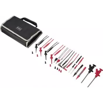 VOLTCRAFT MLSet-120 testvadu komplekts, 6 daļas, 4 mm banānu spraudņi, mērīšanas zondes, 0,64 mm kontakttapas, 1,2 m, sarkans/melns VC-18652750