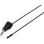 Voltcraft MSL-315 melns mērīšanas vads, 4 mm banānu spraudnis uz 0,64 mm ligzdu, 1 m, 1 A, 30 V AC/60 V DC VC-17182175