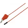 Voltcraft MSL-315 sarkans mērīšanas vads, 4 mm drošības kontaktdakša uz 0,64 mm drošības ligzdu, 1 m, savienojams, 60 V DC, 1 A VC-17182170