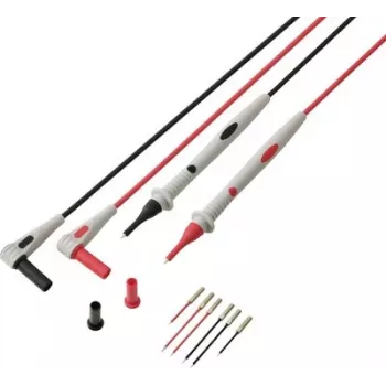 VOLTCRAFT MSL-530 mērīšanas vadu komplekts 4 mm banānu spraudnis uz mērīšanas zondi 1 m melns/sarkans 1 pāris VC-17766110