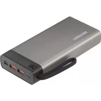 VOLTCRAFT PB-20-PD3.0 Power Bank 20000 mAh Power Delivery LiPo pelēki melns VC-12918120