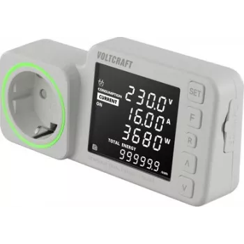 VOLTCRAFT SEM5000 DUAL enerģijas izmaksu mērītājs ar datu reģistrētāju, izmaksu prognozi, trauksmi VC-14516985