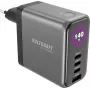 VOLTCRAFT UC-140W01 140W GaN USB-C PD sienas lādētājs ar 3x USB-C un 1x USB-A, melns VC-17776050