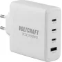 VOLTCRAFT UC-3C1A140W01 GaN USB lādētājs 140W PD 3.1, 3x USB-C, 1x USB-A, balts