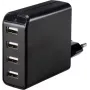 VOLTCRAFT UC-4AXX001 USB lādētājs 24 W 4x USB-A melns iekštelpu