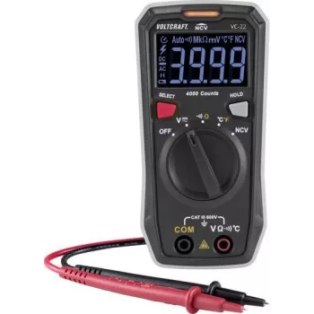 VOLTCRAFT VC-22 digitālais multimetrs CAT III 600 V, 4000 counts VC-11899610