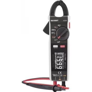 VOLTCRAFT VC-331 digitālās strāvas mērīšanas knaibles AC/DC 200 A CAT II 600 V CAT III 300 V 2000 Counts