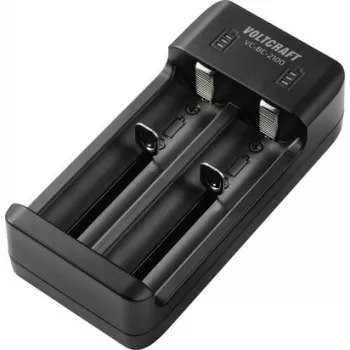 VOLTCRAFT VC-BC-2100 Universāls apaļo elementu lādētājs NiMH/NiCd un Li-Ion baterijām (AA, AAA, AAAA, C, 10440, 14500, 18650, 21700, 26650, 26700 un citām) VC-17666030