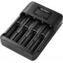 VOLTCRAFT VC-BC-4200 Universāls apaļo elementu lādētājs NiMH un Li-Ion baterijām, 4 neatkarīgas nišas, LCD displejs, atbalsta AA, AAA, AAAA, 10440, 14500, 16340, 17500, 17670, 18350, 18490, 18650 VC-17665935