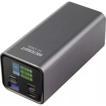 VOLTCRAFT VC-C904 Power Bank 20000 mAh USB PD 100 W matēti pelēks LCD displejs
