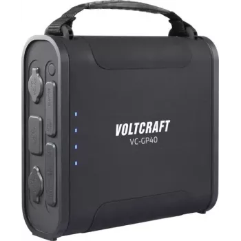 Voltcraft VC-GP40 Powerbank 144000 mAh LiFePO4 USB-PD 100W melna LED lukturītis