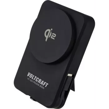 VOLTCRAFT VC-Qi2 PD20W 8000 pārnēsājamais akumulators 8000 mAh ātrā uzlāde LiPo USB-C melns statusa displejs (VC-15346515)