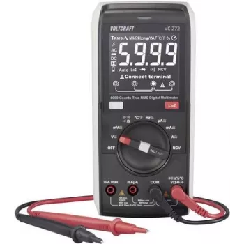 VOLTCRAFT VC272 True RMS digitālais multimetrs CAT III 600 V 6000 Counts VC-12884310