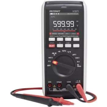 VOLTCRAFT VC871 True RMS digitālais multimetrs ar datu reģistrētāju, ISO kalibrēts, CAT III 1000V / CAT IV 600V, 60000 rādījumi VC-13948590