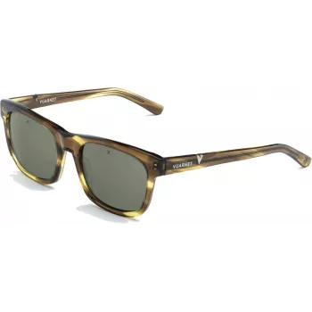 VUARNET Sieviešu saulesbrilles VL20020004162 - Melns acetāta rāmis, tīri pelēkas minerālstikla lēcas, 52 mm