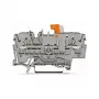 WAGO 2002-1671 2-vadu atslēgšanas un testa spaiļu bloks ar Push-in CAGE CLAMP, pelēks