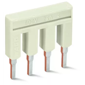 WAGO 2002-404 Caurplūdes spaiļu bloks, 4-vadītāju, 2,5 mm², 25 A, Pelēks