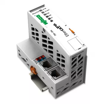 WAGO 750-354 EtherCAT lauka kopnes savienotājs, 100 Mbit/s, 24 VDC, DIN-rail