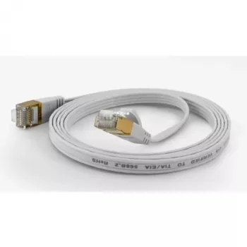 Wantec Flat FTP CAT6 Patch Cable 10m White