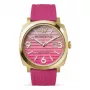 WATCHPEOPLE Sieviešu 700985 Rožu zelta toņa nerūsējošā tērauda un brūnas ādas pulkstenis 45mm