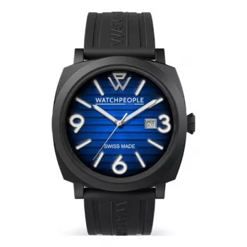 WATCHPEOPLE Sieviešu 700992 Analogais Kvarca Pulkstenis 45mm Melns Ciparnīca Īsta Āda Siksniņa
