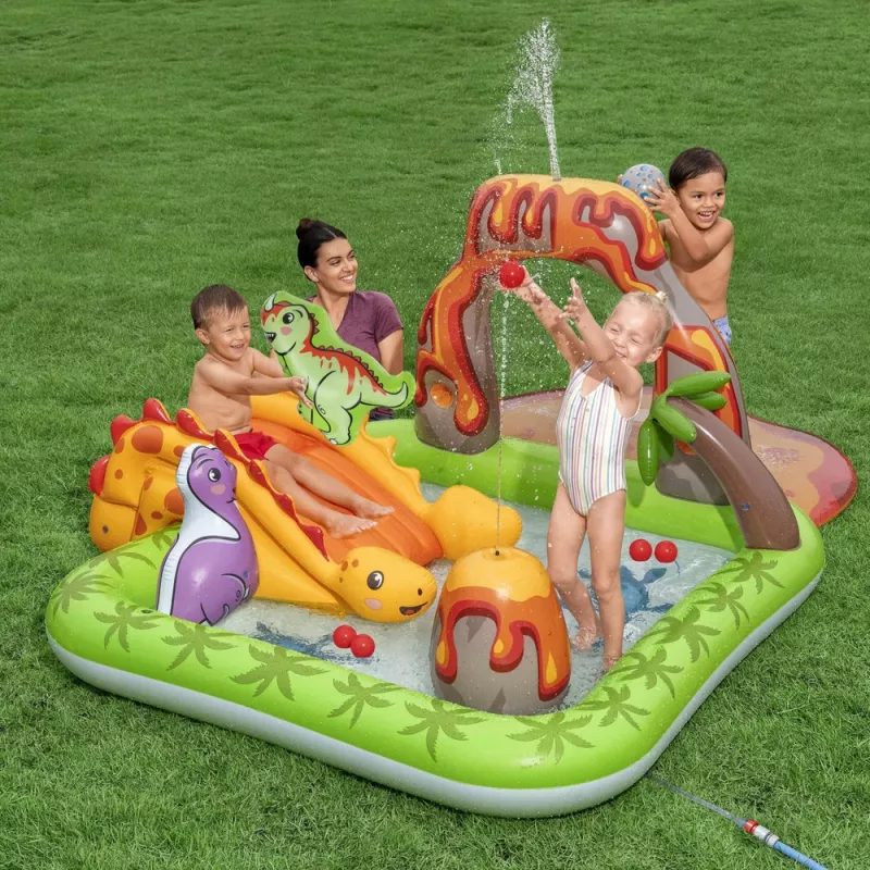 Ūdens rotaļu laukums ar dinozauriem un vulkāna bumbām Bestway 53172