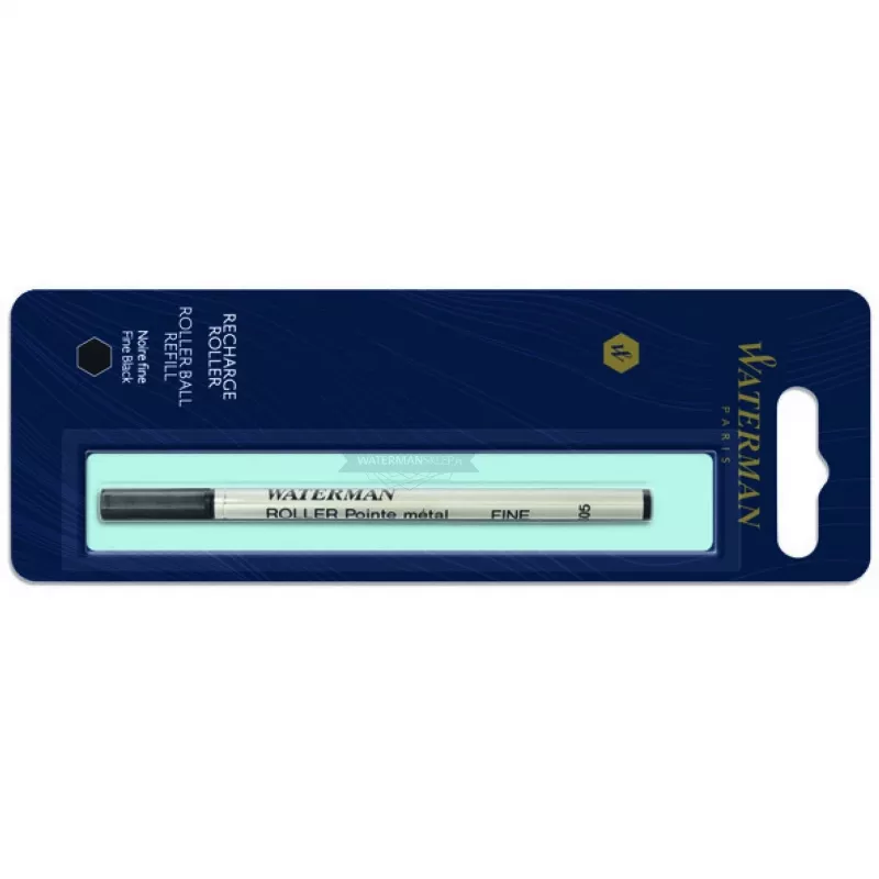 Waterman Rollerball Uzpilde Melna Smalka – 1 Blistera Iepakojums