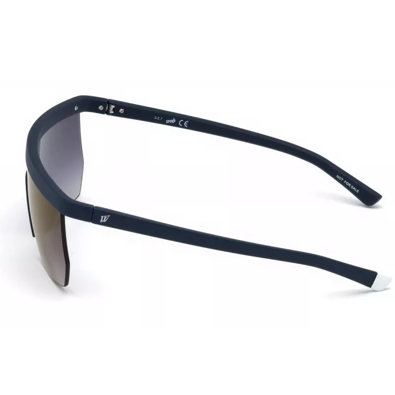 WEB EYEWEAR MAN Saulesbrilles WE0221-91X Taisnstūra Acetāts Melns Rāmis Pelēkas Lēcas 54mm