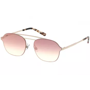 WEB EYEWEAR Vīriešu saulesbrilles WE0248-21G Havana Acetāta Kvadrātveida Rāmis Zaļas Polikarbonāta Lēcas UV400