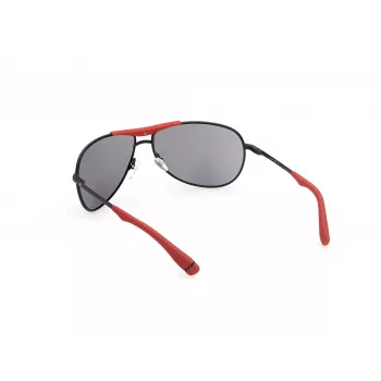 WEB EYEWEAR Vīriešu saulesbrilles WE0296-6602A Melna/Pelēka 66/14/125 mm