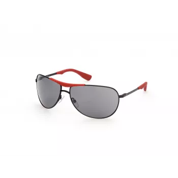 WEB EYEWEAR Vīriešu saulesbrilles WE0296-6602A Melna/Pelēka 66/14/125 mm