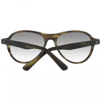 WEB EYEWEAR WE0128-5494N Unisex saulesbrilles, Havana acetāta rāmis, brūnas polikarbonāta lēcas, 54 mm