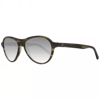 WEB EYEWEAR WE0128-5494N Unisex saulesbrilles, Havana acetāta rāmis, brūnas polikarbonāta lēcas, 54 mm