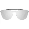 WEB EYEWEAR WE0190-0009C Unisex saulesbrilles - Ģeometrisks melns rāmis, pelēkas lēcas