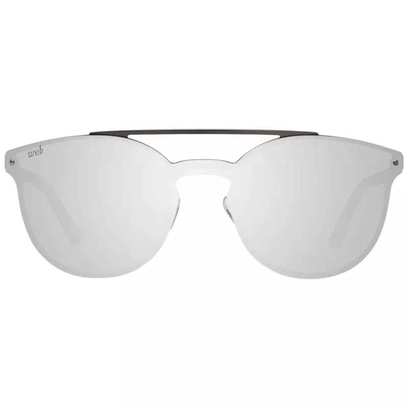 WEB EYEWEAR WE0190-0009C Unisex saulesbrilles - Ģeometrisks melns rāmis, pelēkas lēcas