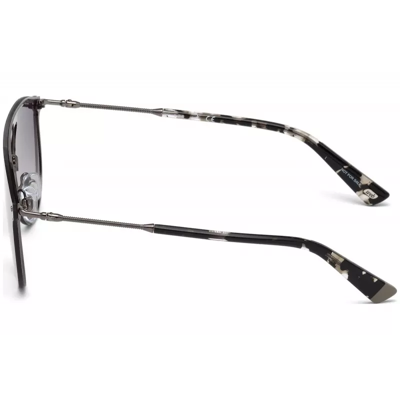 WEB EYEWEAR WE0193-08C Unisex taisnstūra saulesbrilles, Havana acetāta rāmis, brūnas polikarbonāta lēcas, UV400