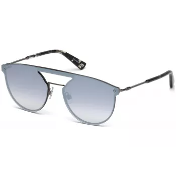 WEB EYEWEAR WE0193-08C Unisex taisnstūra saulesbrilles, Havana acetāta rāmis, brūnas polikarbonāta lēcas, UV400