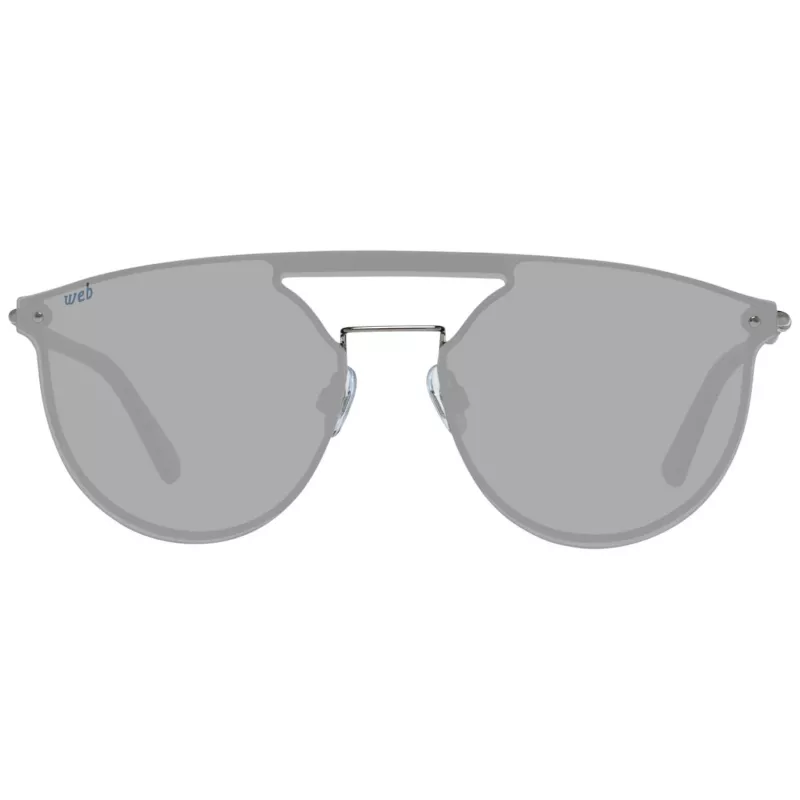 WEB EYEWEAR WE0193-13808V Unisex saulesbrilles - Spīdīgs melns rāmis, dūmu lēcas, 54 mm