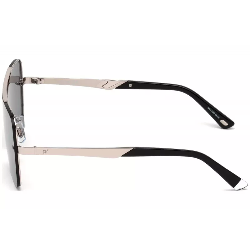 WEB EYEWEAR WE0202-16C Unisex saulesbrilles, spīdīgs melns rāmis, pelēkas lēcas, 54 mm