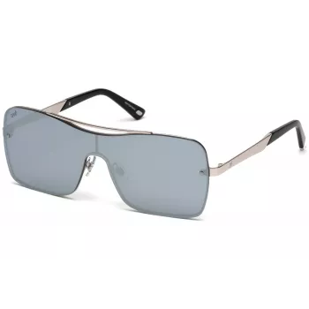 WEB EYEWEAR WE0202-16C Unisex saulesbrilles, spīdīgs melns rāmis, pelēkas lēcas, 54 mm