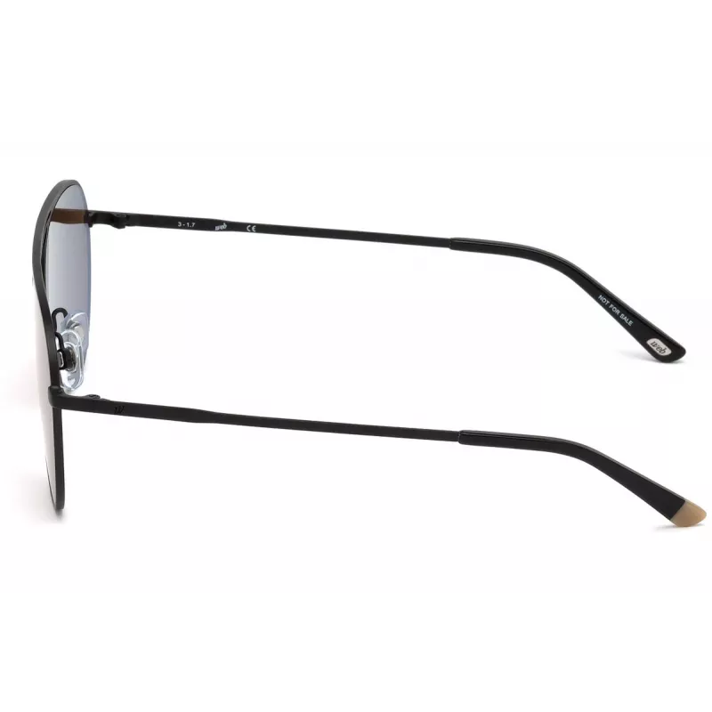 WEB EYEWEAR WE0206-02G Unisex taisnstūra saulesbrilles - Havana acetāta rāmis, zaļas polikarbonāta lēcas, UV400 aizsardzība